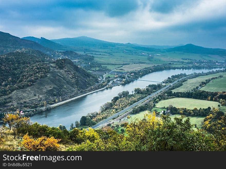 River, Sky, Water Resources, Highland