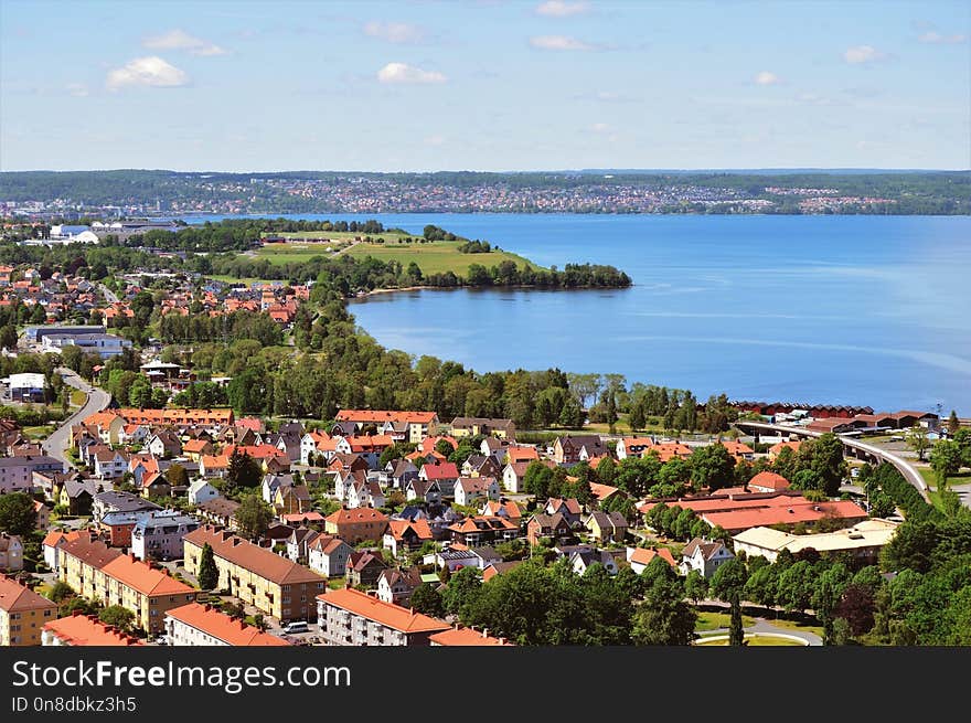 City, Suburb, Residential Area, Sky