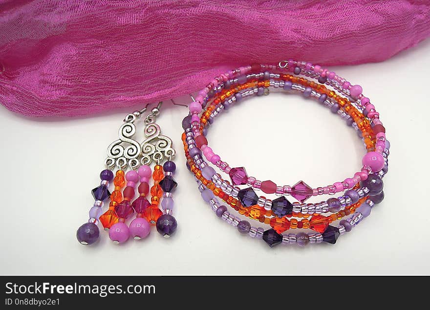 Jewellery, Fashion Accessory, Bead, Magenta