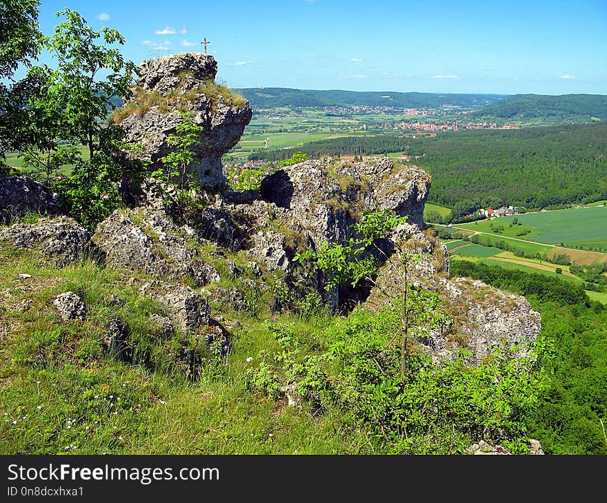 Vegetation, Rock, Sky, Tree