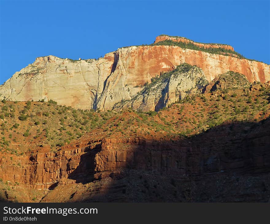 Badlands, Rock, Escarpment, Sky