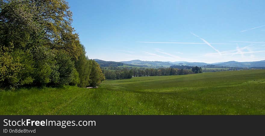 Grassland, Sky, Ecosystem, Field