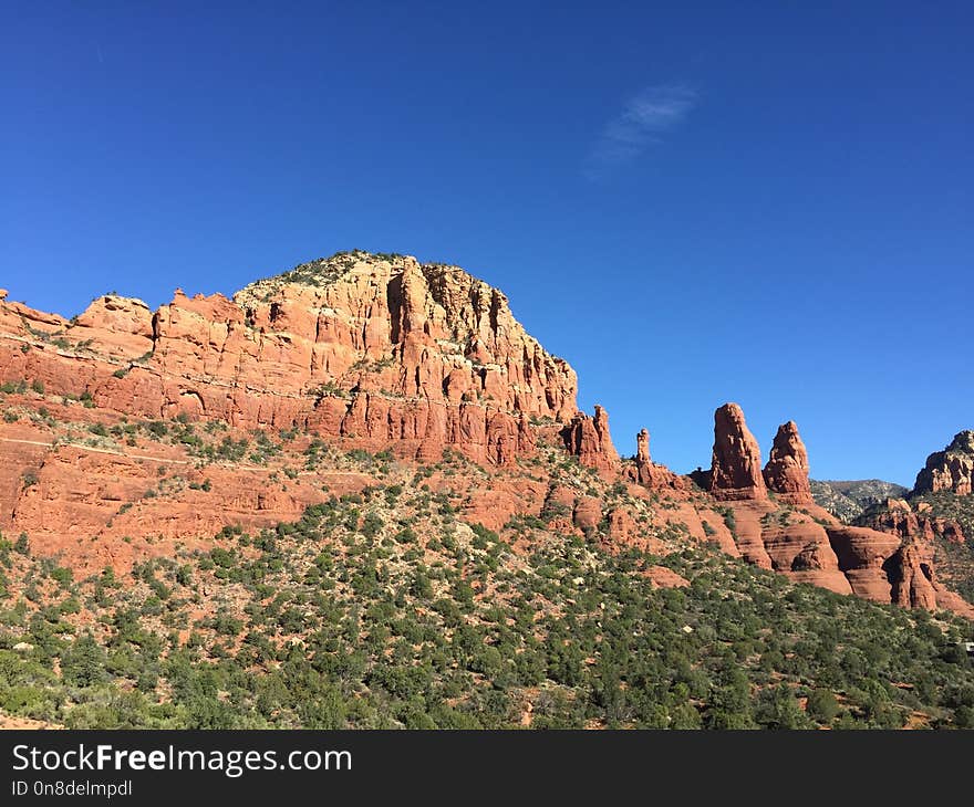 Rock, Sky, Badlands, Wilderness