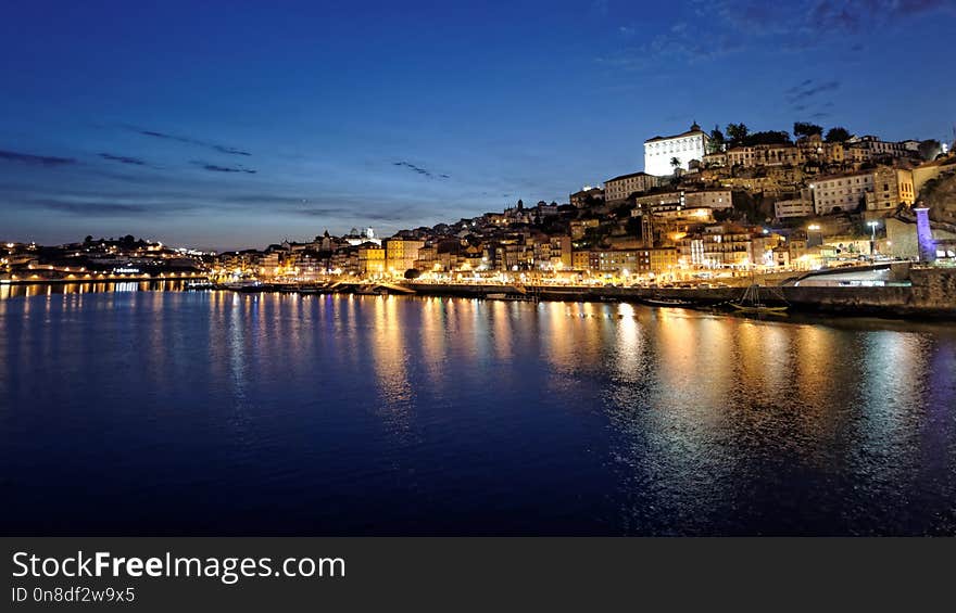 Sky, Reflection, Sea, Town