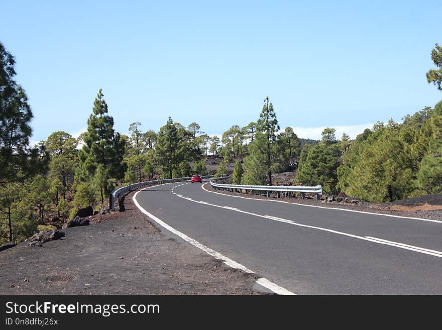 Road, Lane, Asphalt, Highway