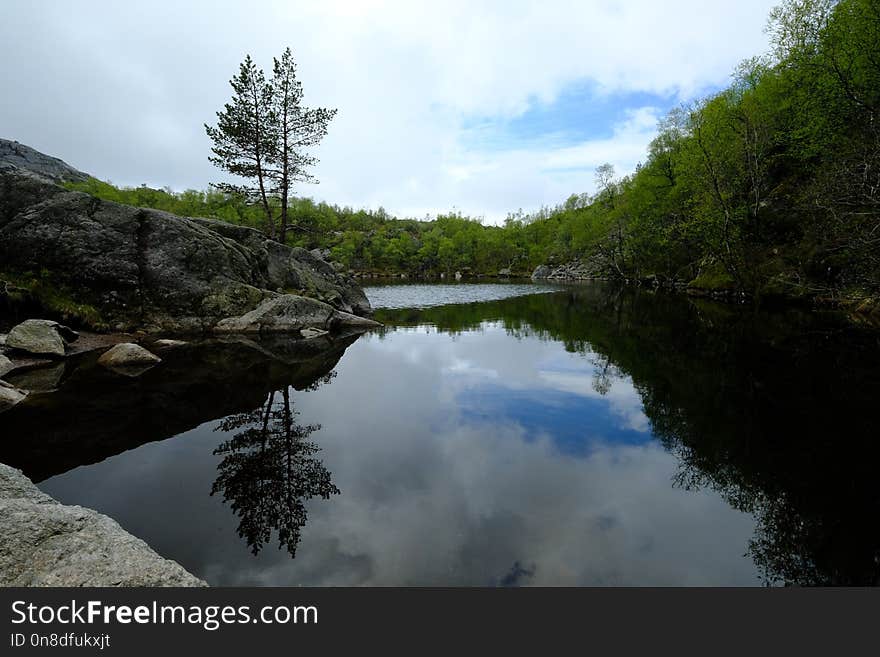 Reflection, Water, Nature, Tarn