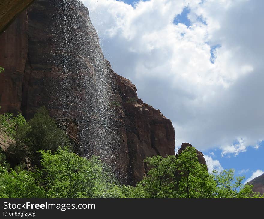 Nature Reserve, Vegetation, Sky, Waterfall