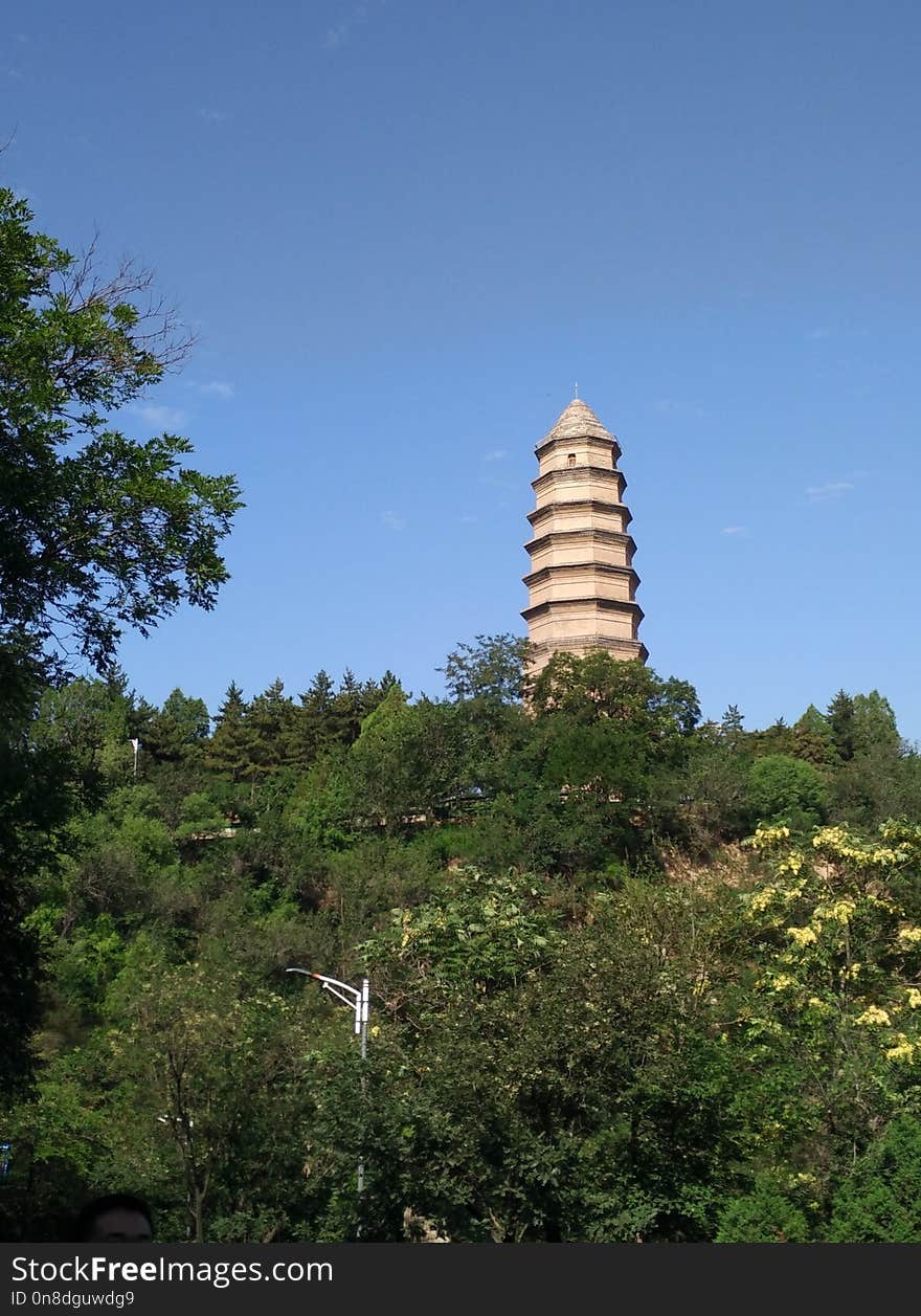 Sky, Tower, Landmark, Pagoda