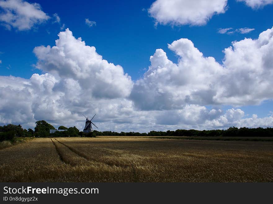 Sky, Cloud, Grassland, Field