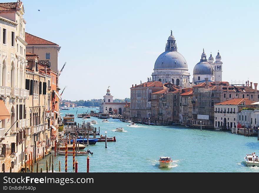 Waterway, Canal, City, Town