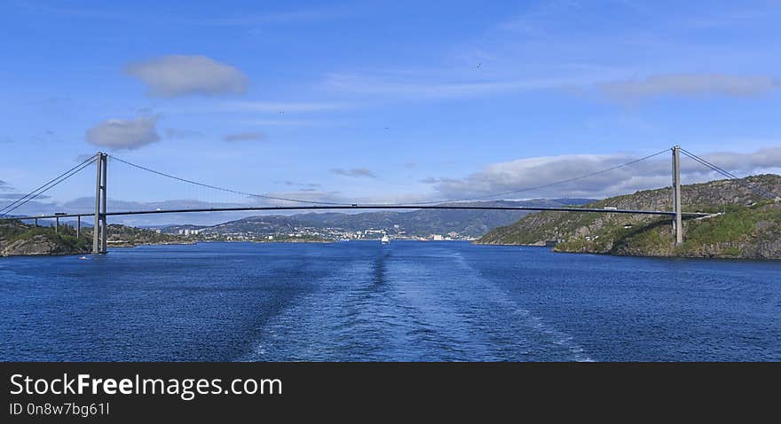 Bridge, Waterway, Sky, Cable Stayed Bridge