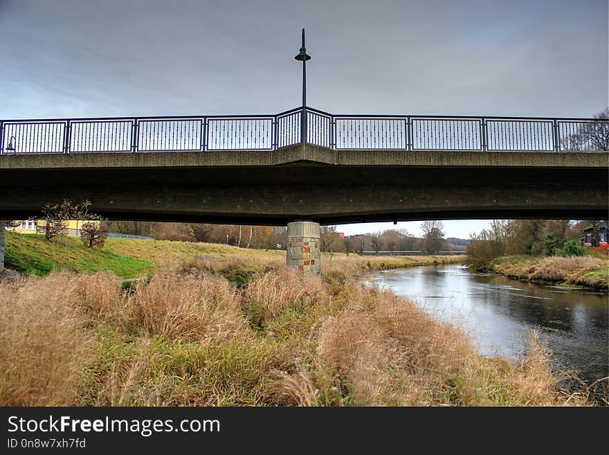 Bridge, Waterway, River, Reflection