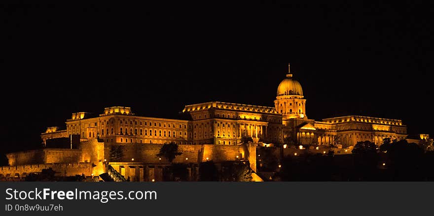 Landmark, Night, Town, Sky