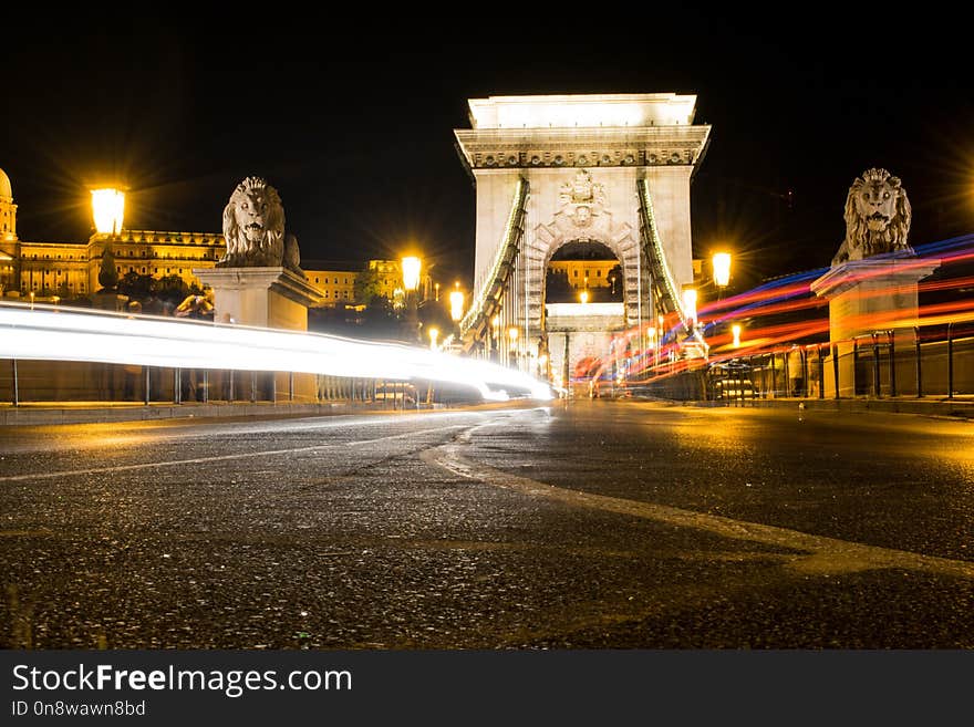 Landmark, Night, City, Urban Area