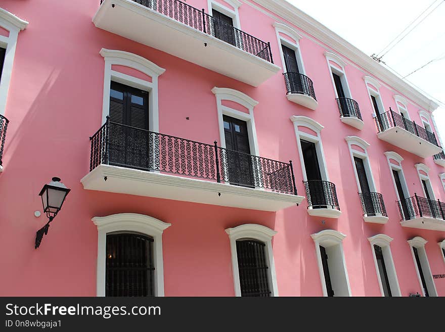 Pink, Property, Building, House