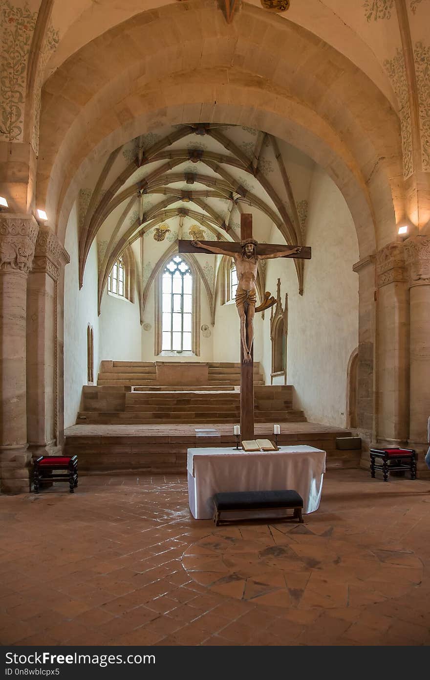 Arch, Crypt, Place Of Worship, Column