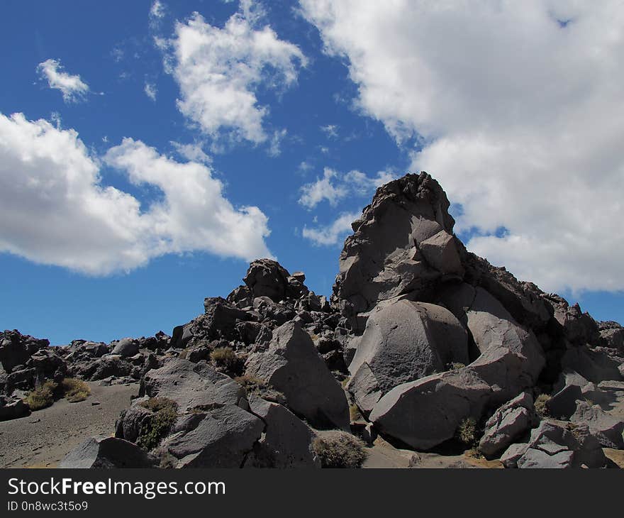 Sky, Rock, Mountainous Landforms, Cloud