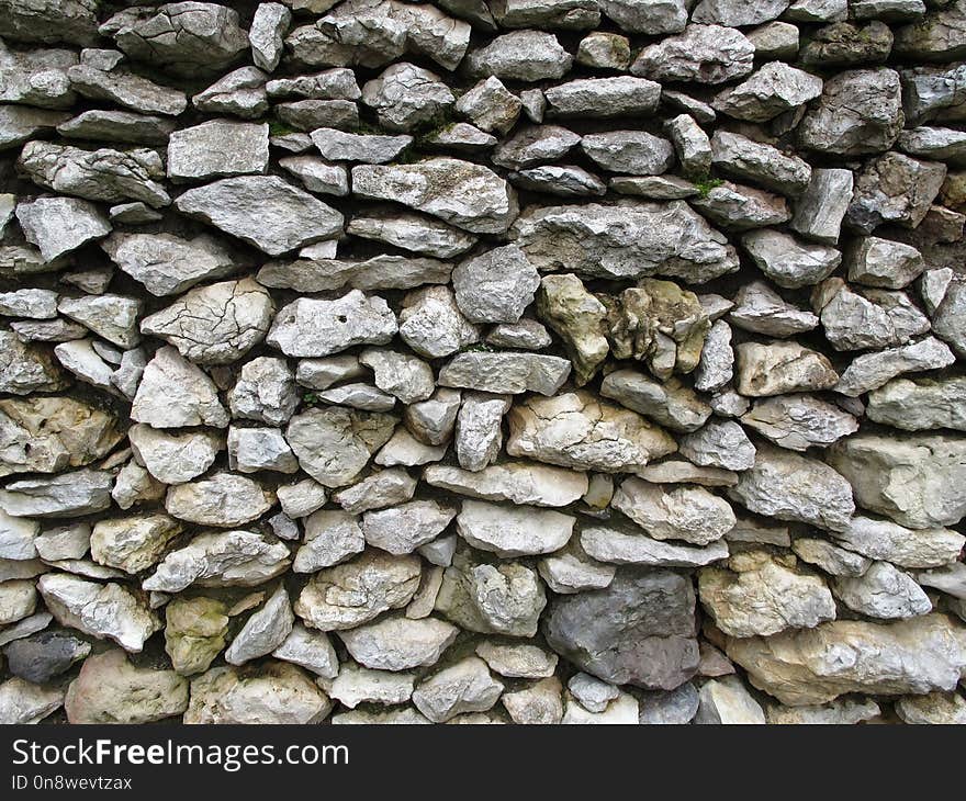 Stone Wall, Wall, Rock, Rubble