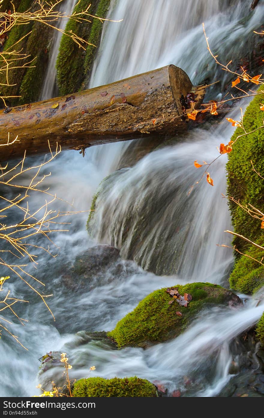 Isolated Trunk on a small waterfall, Plitvice National Park Croatia. Isolated Trunk on a small waterfall, Plitvice National Park Croatia