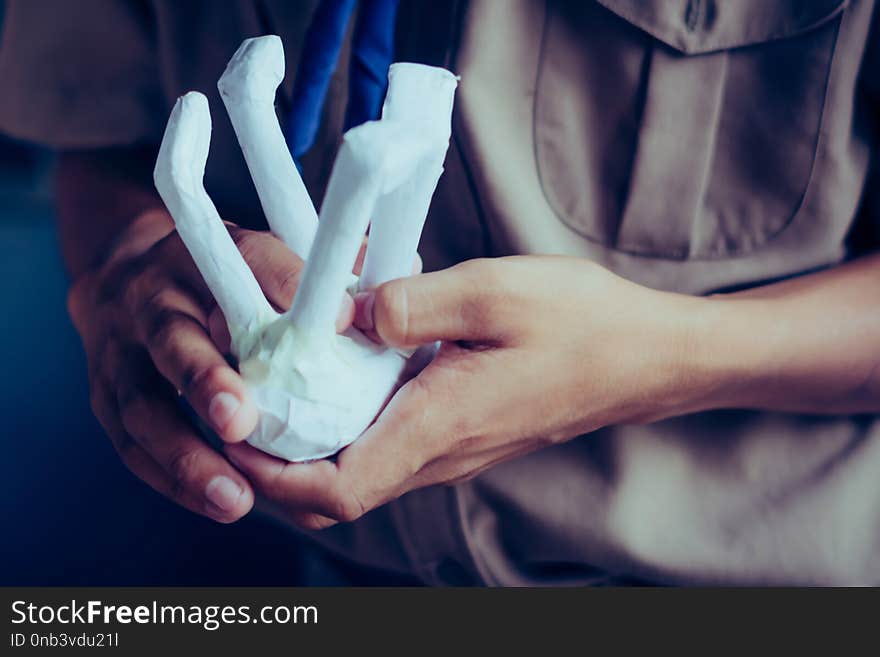 Students learn to make paper mache art as a giraffe in school