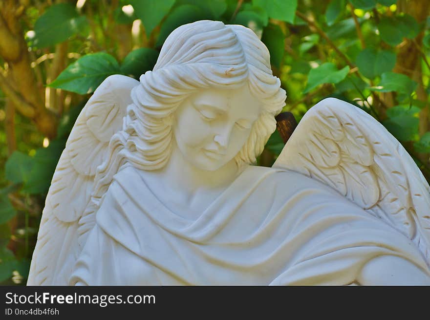 Statue, Sculpture, Leaf, Stone Carving