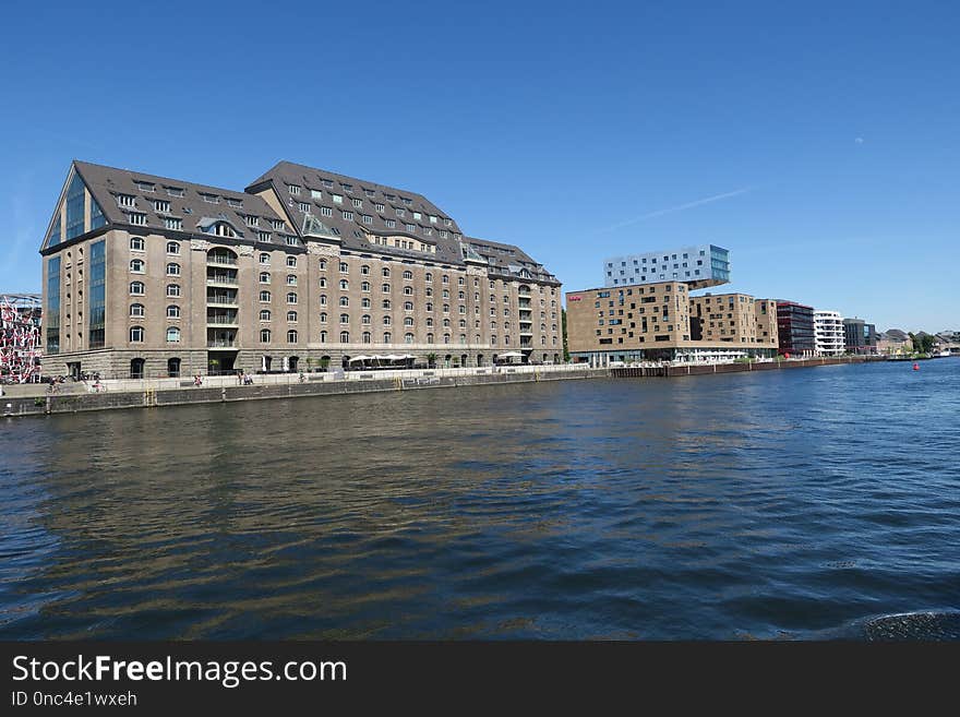 Waterway, Water, Sky, City