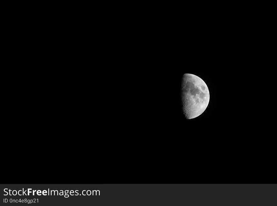 Black, Black And White, Moon, Monochrome Photography