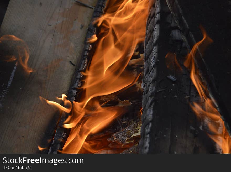 Flame, Orange, Fire, Geological Phenomenon