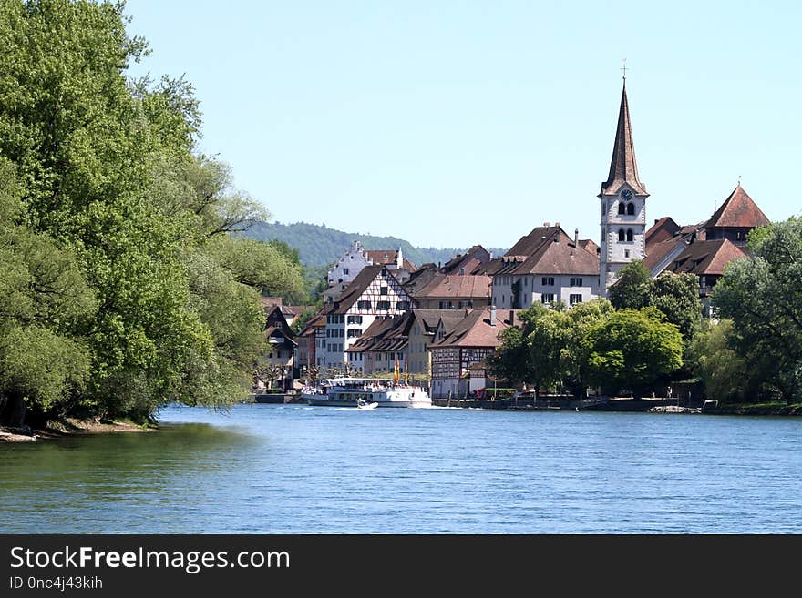 Waterway, Water, River, Tree