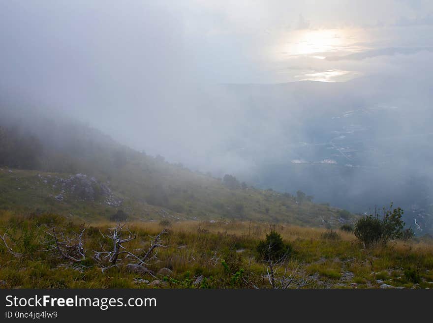 Sky, Mist, Fog, Highland