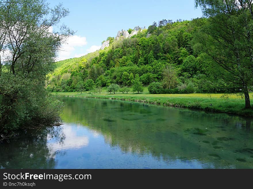 Reflection, Water, Nature, Waterway