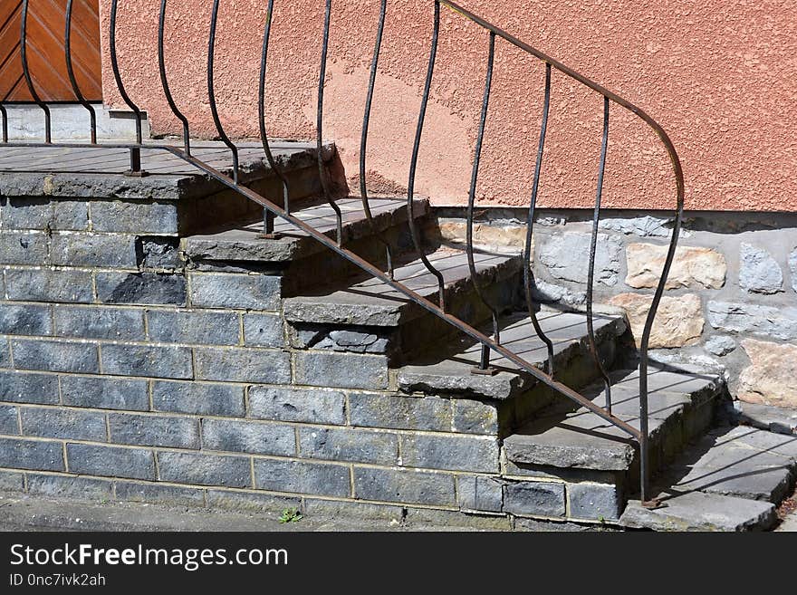 Iron, Handrail, Water, Metal