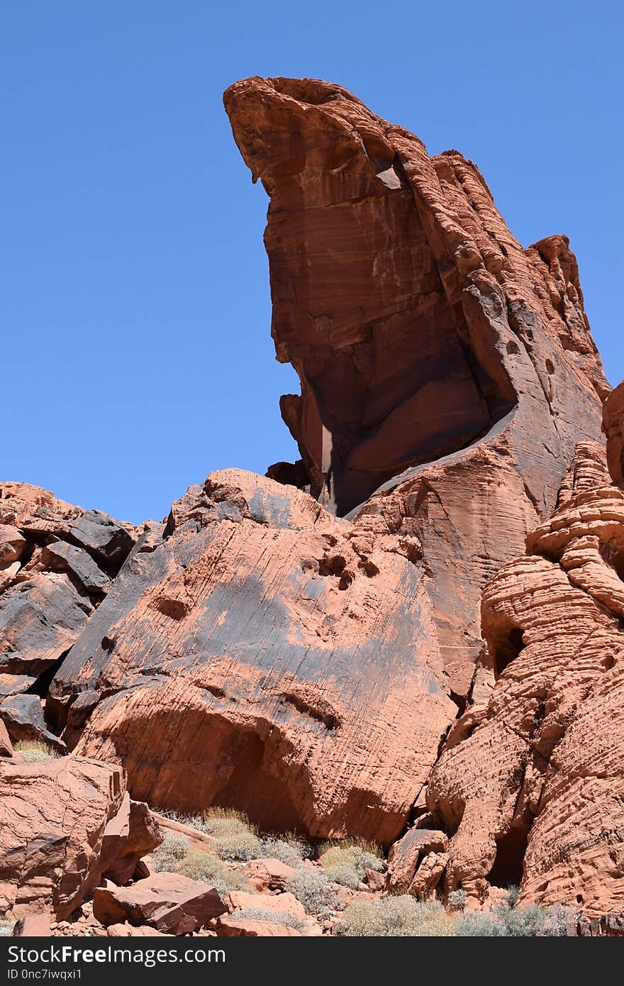 Rock, Badlands, Sky, Formation