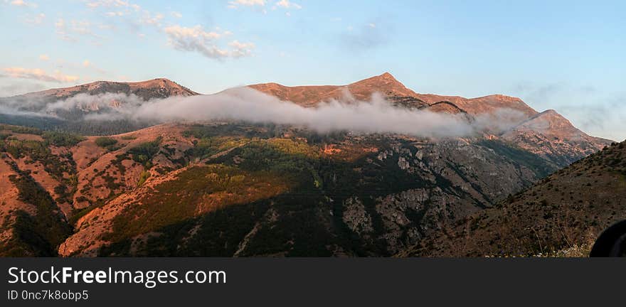 Mountain, Mountainous Landforms, Ridge, Sky