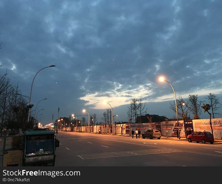 Sky, Cloud, Street Light, Dawn