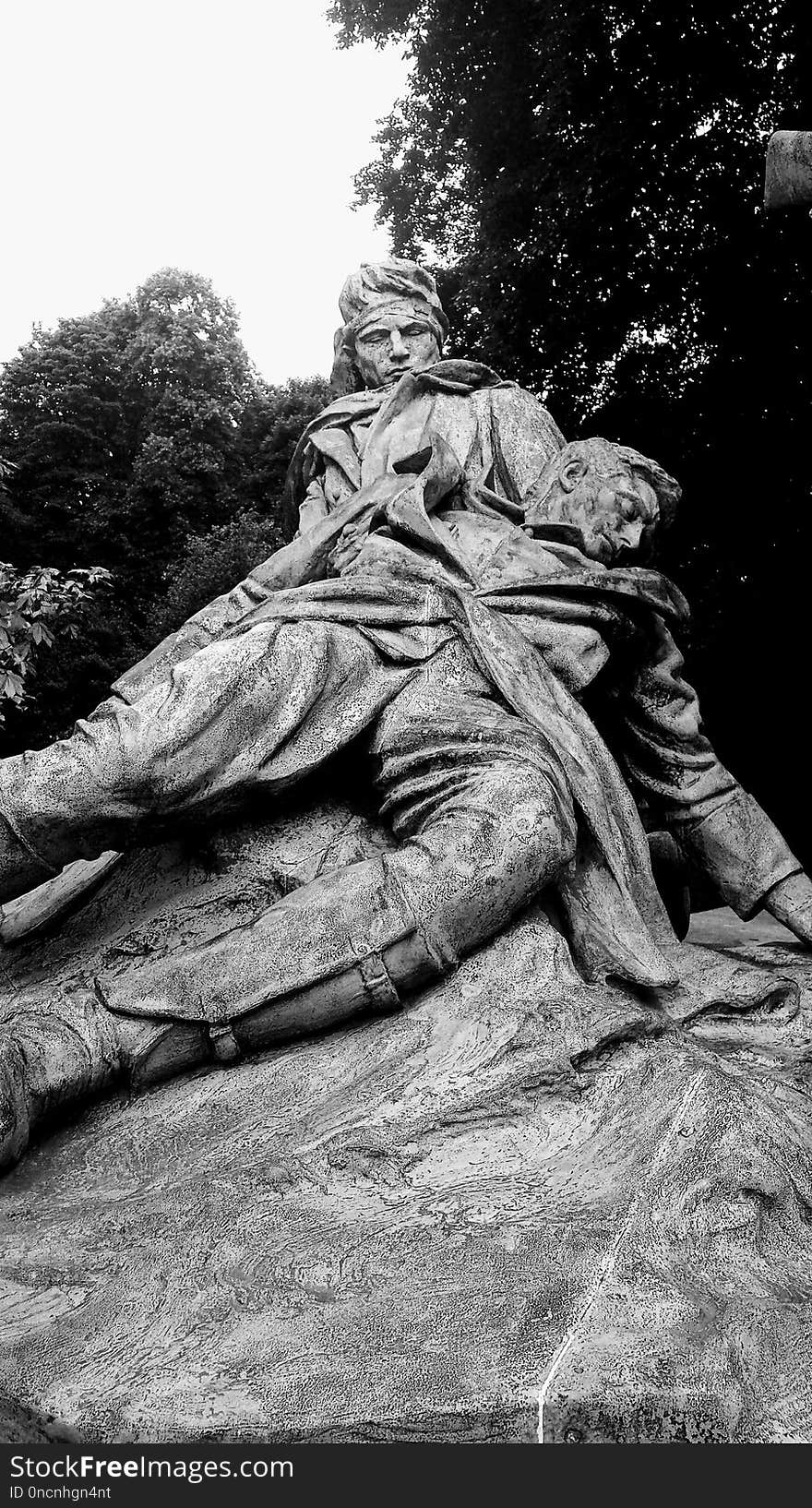 Sculpture, Black And White, Statue, Monument