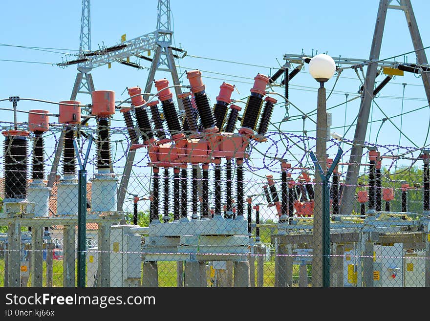 Structure, Electrical Supply, Electricity, Overhead Power Line