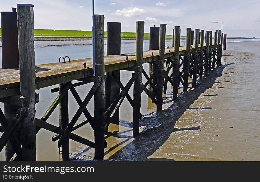 Water, Pier, Dock, Guard Rail