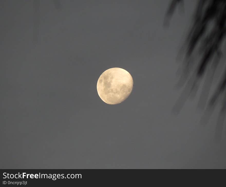 Moon, Sky, Atmosphere, Daytime