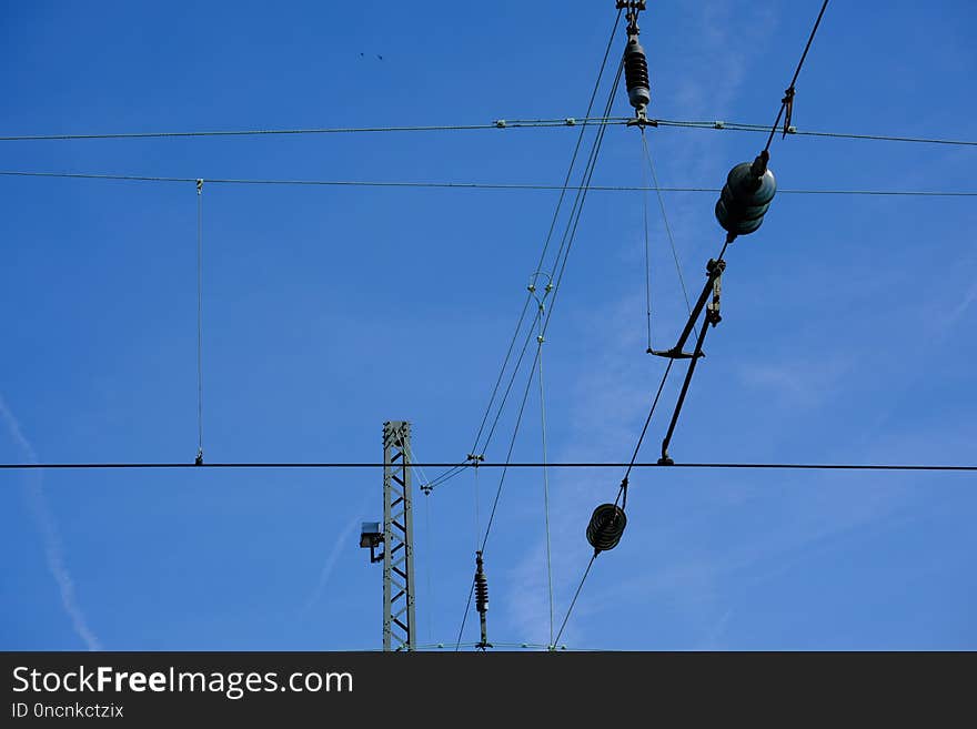 Sky, Overhead Power Line, Electricity, Cloud