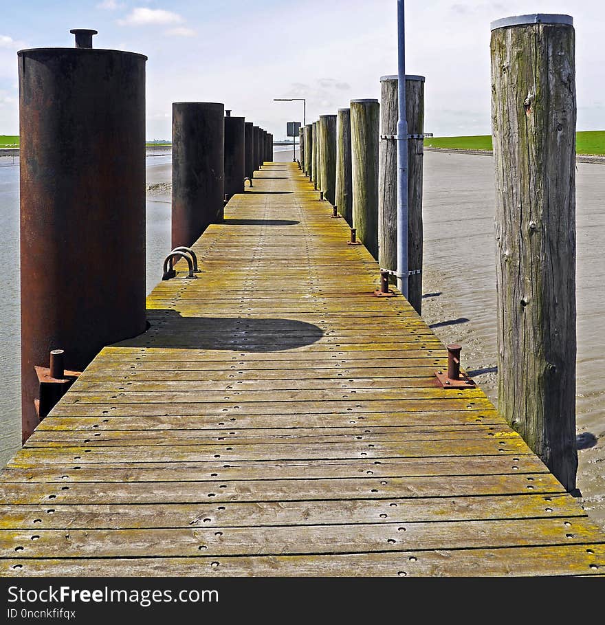 Yellow, Walkway, Wood, Boardwalk