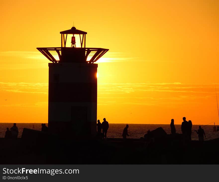 Sunrise, Sunset, Tower, Sky