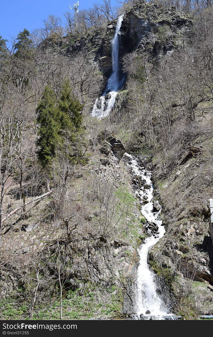 Water, Body Of Water, Waterfall, Tree