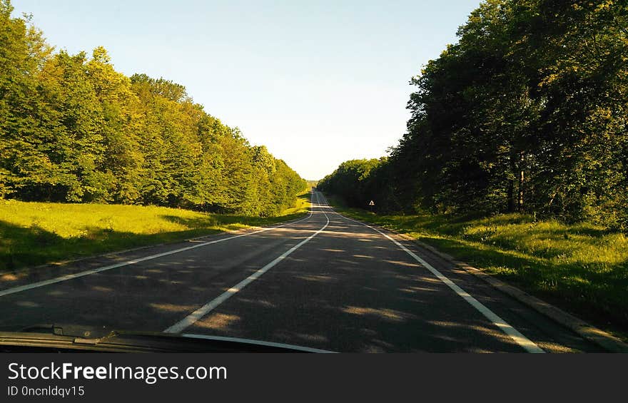 Road, Highway, Lane, Asphalt