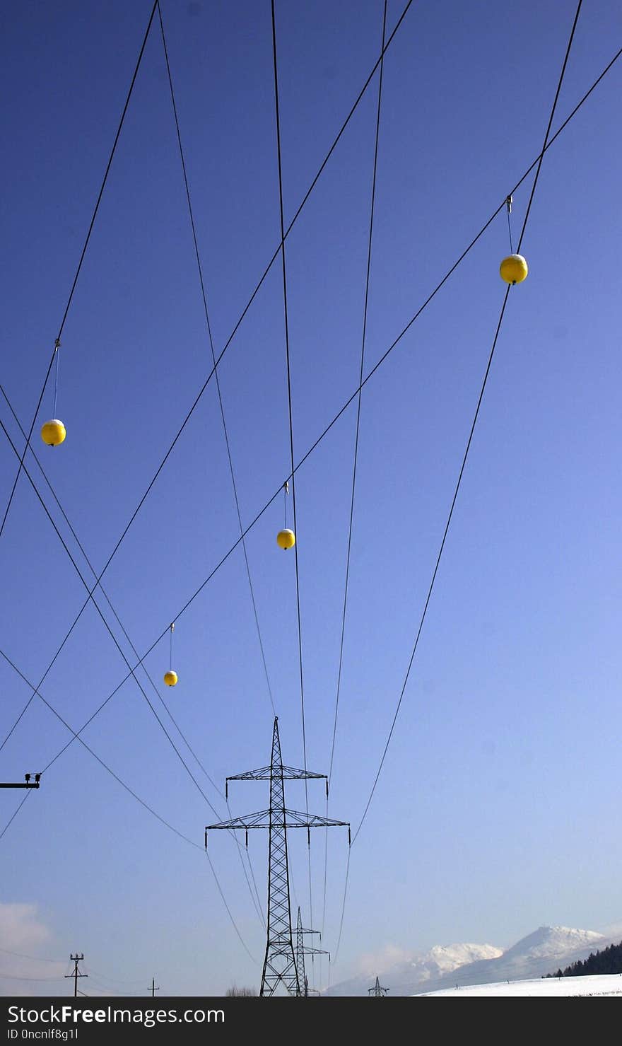 Sky, Overhead Power Line, Electricity, Electrical Supply