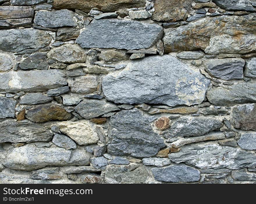 Stone Wall, Rock, Wall, Bedrock