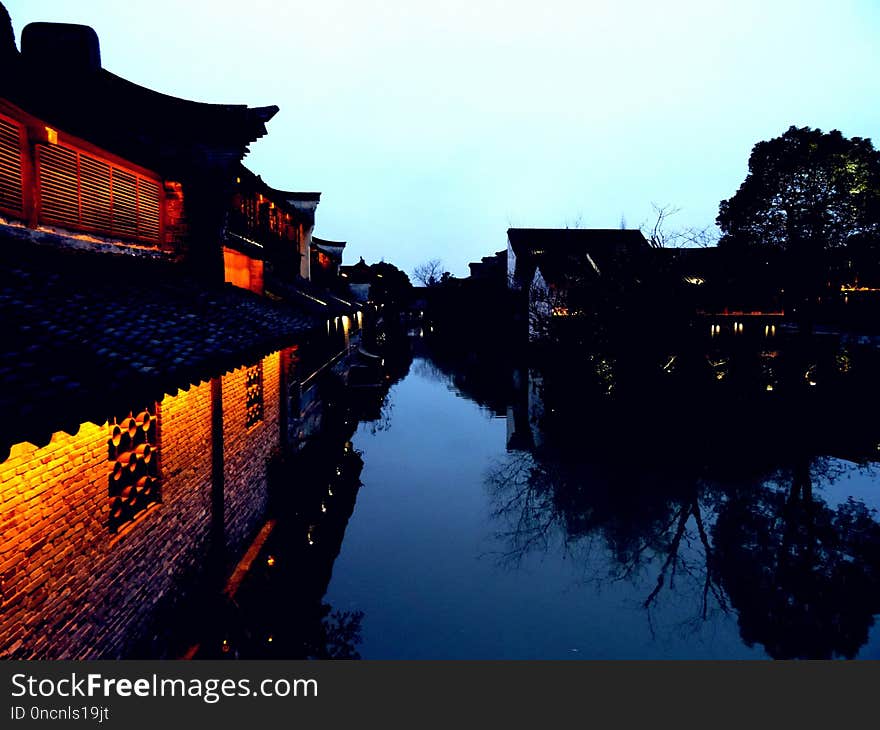 Reflection, Water, Waterway, Nature