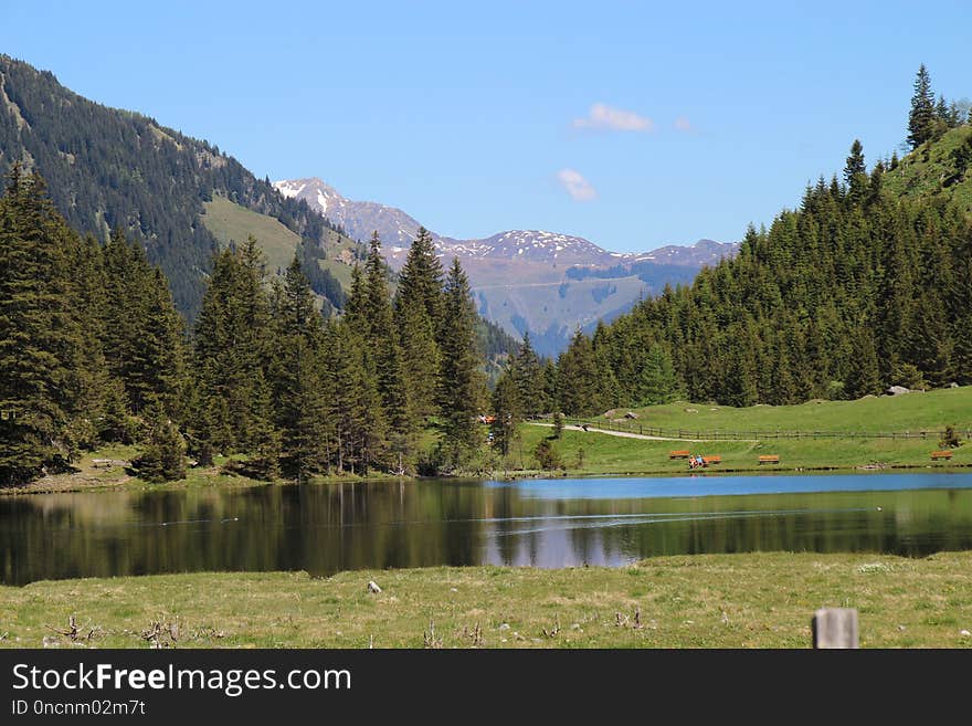 Nature, Wilderness, Mountainous Landforms, Lake