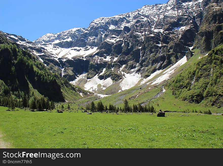 Mountainous Landforms, Grassland, Mountain Range, Mountain