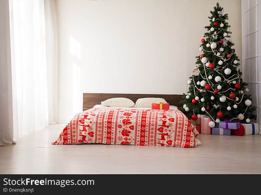 Christmas Decor bedroom new year bed tree gifts von Interior. Christmas Decor bedroom new year bed tree gifts von Interior